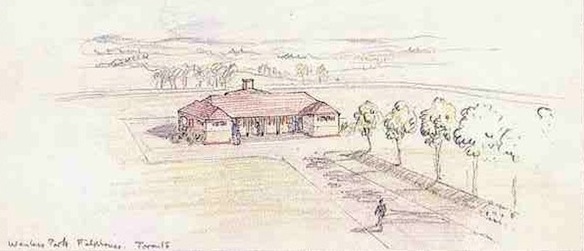artist rendering of new clubhouse in 1933